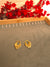 Designer Leaf Pattern Gold Hoops