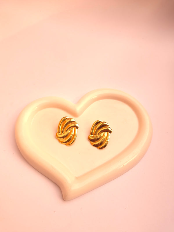 Swirl Sparkle Stud Earrings