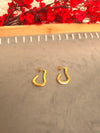Gold Finish Minimal U- Shape Open Hoops