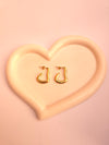 Gold Finish Minimal U- Shape Open Hoops
