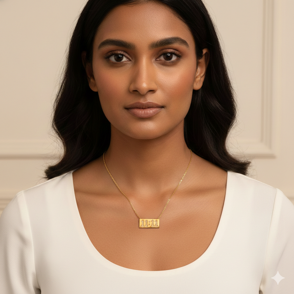 Angel Number Pendant Chain Necklace