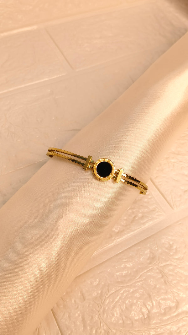 Black Orbit Gold Bracelet