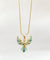 Blue Angel Wings Enamel Pendant Chain
