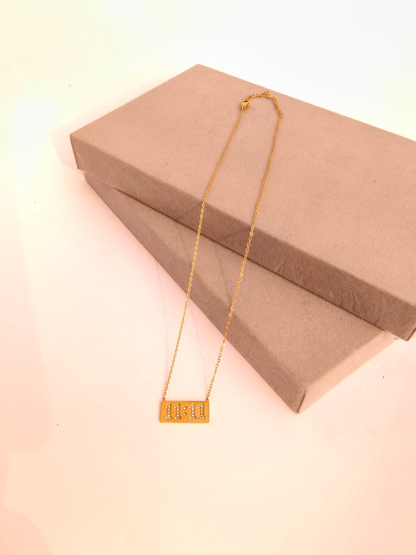 Angel Number Pendant Chain Necklace