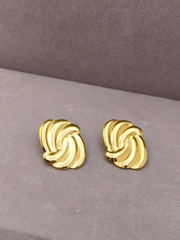 Swirl Sparkle Stud Earrings