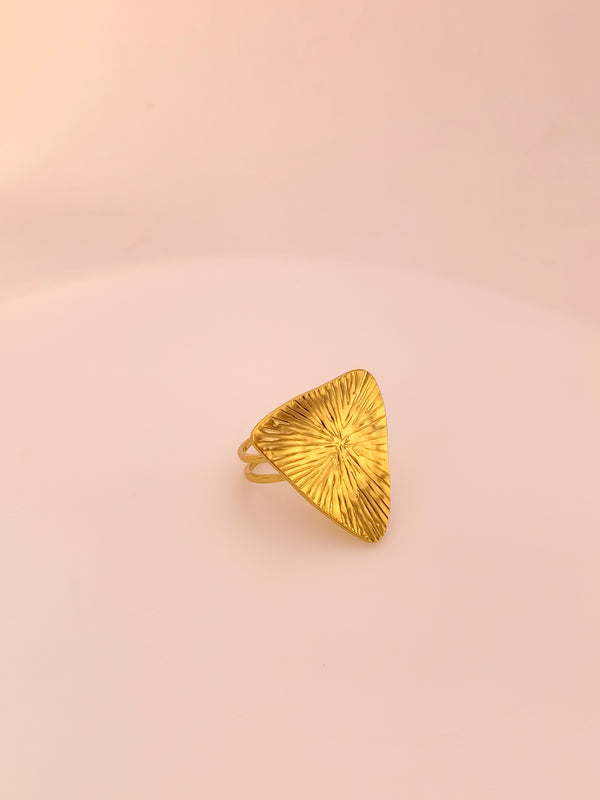 Bold Triangle Texture Ring