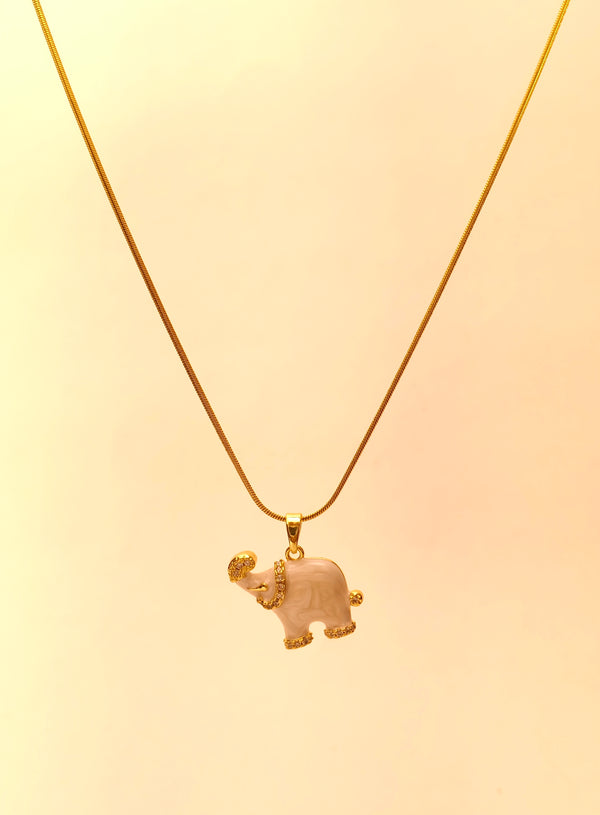Minimal Elephant Pendant Chain