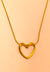 Golden Open Heart Pendant Chain