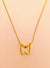 Golden Open Butterfly Pendant Chain