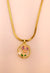 Floral Pearl Enamel Pendant Chain