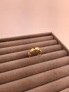 Golden Molten Curve Ring