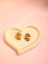 Swirl Sparkle Stud Earrings