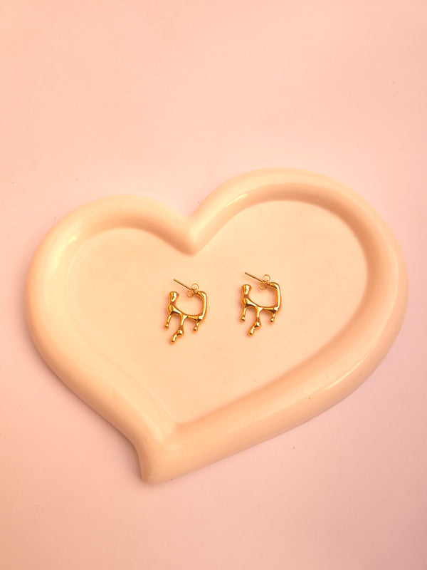 Modern Abstract Gold Hoops