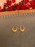 Gold Finish Textured Oval Hoops