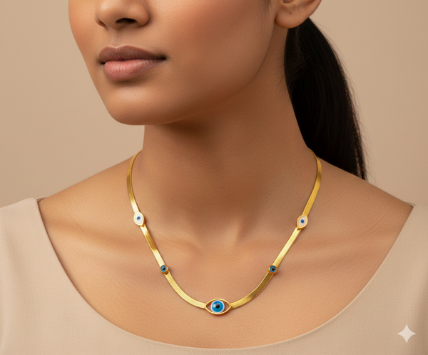 Golden Evil Eye Protection Chain