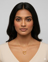 Golden Open Heart Pendant Chain