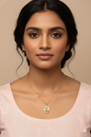 Blush Garden Pearl Enamel Pendant Chain