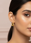 Gold Finish Minimal U- Shape Open Hoops