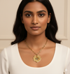 Golden Leaf Blossom Pendant Chain