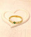 Emerald Clover Kada Bracelet