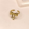 Petite Bow Anti-Tarnish Gold Ring