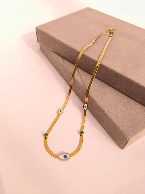 Golden Evil Eye Protection Chain