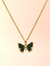 Emerald Butterfly Pendant Chain