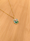 Blush Garden Pearl Enamel Pendant Chain