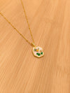 Blush Garden Pearl Enamel Pendant Chain