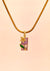 Vintage Floral Enamel Pendant Chain